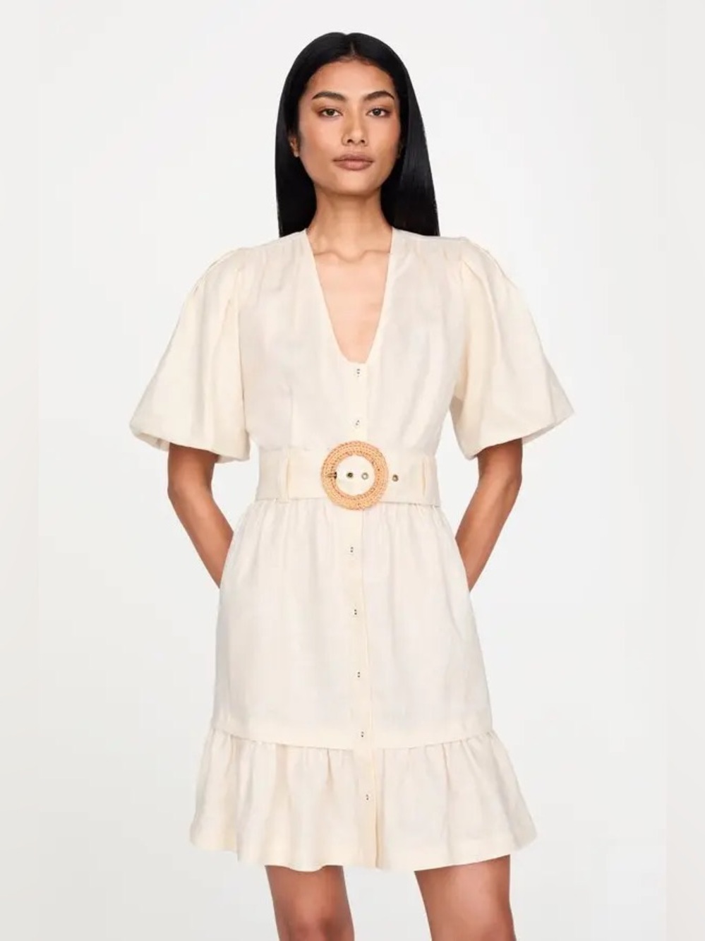 Marie Oliver Linen Whitecap Gwyneth Linen Dress